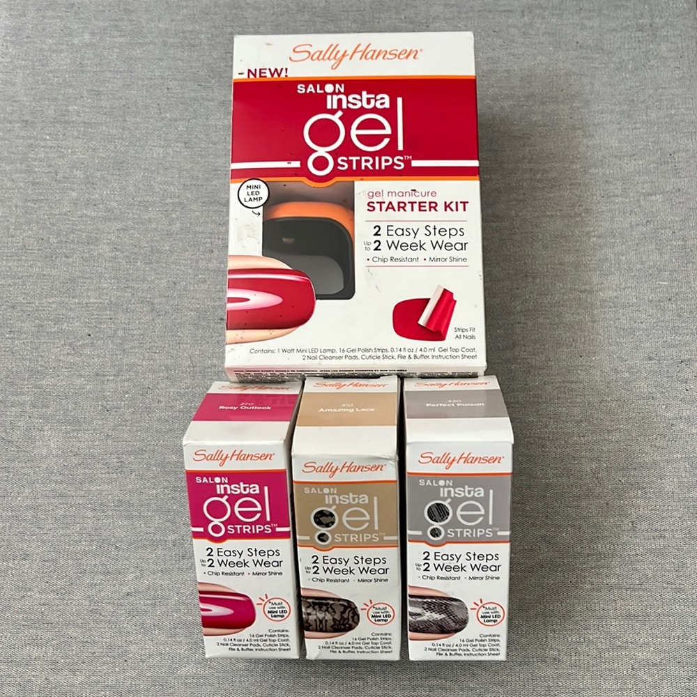 Sally Hansen Salon Insta Gel Strips Starter Kit with extra colors strips